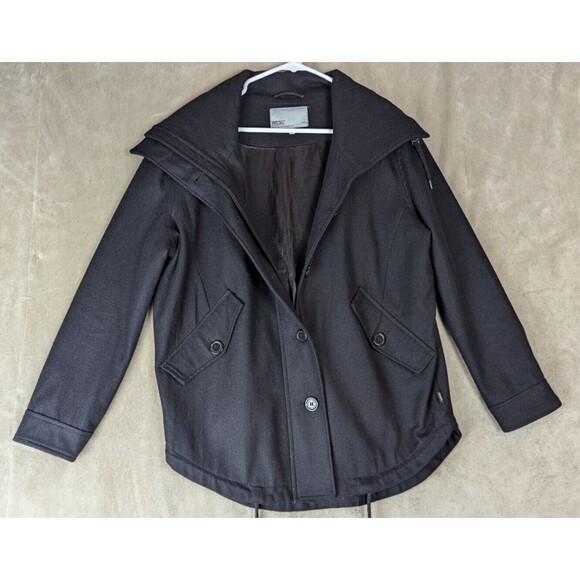 Wesc Black Wool Blend Jacket Size XS - Picture 1 of 13